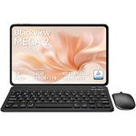 Blackview 12 inch Tablet Android 15,Android Gaming Tablet with Keyboard,24GB+128GB/2TB, Gemini AI with Pen, 2K FHD+ Display, 9000mAh/18W, Widevine L1, 5G WiFi, GPS (Gray, 128, GB)