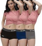 NICSY Boyshorts for Womens, Underwear Shorts with Soft Cotton Viscose Panties Boxer Briefs for Ladies(Pack of 3)