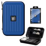 TARGET Darts Takoma XL Darts Wallet, Blue - Darts Case Holds 6 Darts, Protective EVA Dart Holder with Double Zip Lock Inner Pouches - Professional Darts Accessories