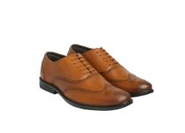 Toad Lifestyle Italian Leather Shoes Stylish Brogue Wingtip Style Comfortable Design Formals for Men (Tan, numeric_9)