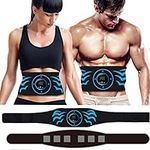 ABS ​Belt Toning Gym Workout Machine for Men & Women,Abdominal Muscle Toner,EMS Muscle Stimulator,Abs Trainer Fitness,Abdomen Heat Sweat Stimulator 8 Modes 19 Lntensity Levels