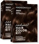 Madison Reed Radiant Hair Color Kit, Dark Golden Brown for 100% Gray Coverage, Ammonia-Free, 5NGV Napoli Brown, Permanent Hair Dye, Pack of 2