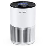 MORFY Air Purifiers for Bedroom Home, H13 True HEPA Air Filter, Quiet Air Cleaner With Night Light and Low Noise Sleep Mode, Portable Small Air Purifier for Room, Office, Living Room, Smoke, Pet,White