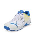 Puma Mens Spike 22.1 White-Ultra Blue-Yellow Blaze Cricket Shoe - 8 UK (10666807)