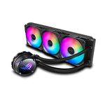 ASUS ROG Strix LC II 360 ARGB All-in-one Liquid CPU Cooler with Aura Sync, Intel LGA 1150/1151/1155/1156/1200/2066 and AMD AM4/TR4 Support and Three ROG 120 mm addressable RGB Radiator Fans, BLACK