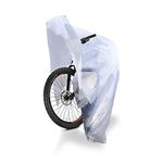 TUFFPAULIN Plastic Cycle Wrap Transparent,70Gsm,Light Duty,Universal Cycle Cover,Bicycle Cover,Durable,Uv Resistant,100% Waterproof Virgin,6 Layers 3D Rib Technology,68In X 20In X 34In-1 No.