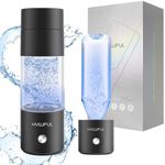 Hydrogen Water Bottle With SPE PEM Technology 10.8 oz Generator - 10-Minute Quick Electrolysis 4000ppb Portable Ionizer Machine Black, Adapter Not Included