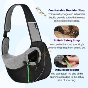Pawaboo Dog Sling Carrier, Small – Black Pet Travel Bag