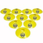 Football Master™ Soccer Fitness Sports Training Agility Speed Bleep Test Cones Discs X 10