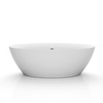 Empava 71 Inch Luxury Freestanding Bathtub White Acrylic Soaking SPA Tub