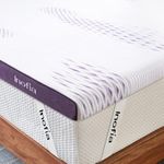 Inofia Sleep Gel Memory Foam Mattress Topper Double, 8CM GELEX Bed Topper with Washable Cover, Pressure Relief | Sleep Cooler, 2 Layer foam topper for Rest Easy, 100-Night Home Trail (135x190)