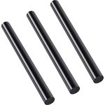 3 Pack Round Acetal Copolymer Rods Black Opaque Acetal Stock Solid Copolymer Plastic Rods, 1 Inch Diameter and 12 Inch Length for Non Marring Fixtures