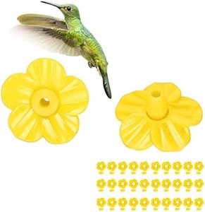 Hummingbird Feeders Replacement Flowers,Hummingbird Feeder Parts Hummingbird Feeders Replacement Flowers,30 Set Hummingbird Feeder Flowers Hanging Bird Feeding Ports Replacement Parts[yellow]