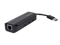 Monoprice 110933 USB 3.0 3 Port Hub with Gigabit Ethernet Adapter