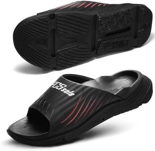 PCSsole High Arch Support Orthotic Sandals – Open Toe Recovery Slides with Deep Heel Cup & Metatarsal Pad – Shock Absorption Cushion & Non-Slip Rubber Sole for Plantar Fasciitis Comfort, Flat Feet & Heel Pain Relief
