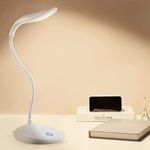 Gesto Rechargeable Battery Operated Desk Lamp – 3 Level Brightness Led Light Study Lamp for Students,Touch Control Eye Caring Night Light for Study Room | Work from Home Portable Reading Light