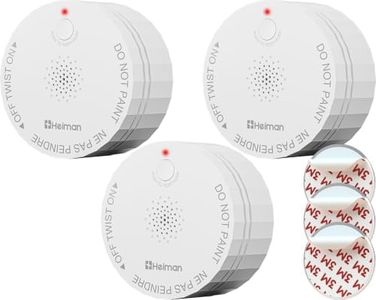Heiman Smoke Detector, Battery Powered Photoelectric Smoke Alarms for Home | 3 Pack Mini Compact Fire Alarms for Indoor Apartment Rental, Fewer False Alerts, UL 217-10th, 10 Year Battery Operated, S1-S