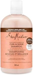 Shea Moisture Coconut & Hibiscus Curl and Shine Shampoo for Thick Curly hair with Silk Protein & Neem Oil Sulfate Free 384 ml