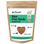 Jus Amazin Raw Flax Seeds (500g) | Single Ingredients - 100% Flax seeds | Clean Nutrition | Superfood | High Protein | Rich in Fiber & Omega-3…