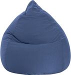 Gouchee Home Easy Collection Bean Bag Chair for Kids and Adults - Navy - Bean Bag Couch for Indoor Living Spaces - Cozy Chair, Stylish, and Comfy Lazy Sofa Chair for Reading, Gaming, and More