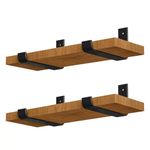 TUAKIMCE 4 PCS Heavy Duty Shelf Brackets, 6 inch Black Shelf Bracket Metal Industrial Shelf Bracket L Shape Right Angle Corner Bracket for Scaffold Board with Screw and Anchors