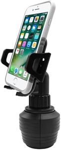 Macally Cup Holder Mount - Universal Car Phone Holder for iPhone, Samsung & Smartphones