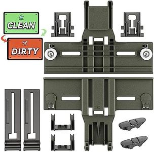 Upgraded W10350376 Dishwasher Top Rack Adjuster Parts For Whirlpool Kenmore W10195840 KUDS30IXSS4 Upper Rack Part,KUDS30FXSS5 Dishwasher Replacement Top Rack,For Kitchenaid Dishwasher Parts Upper Rack