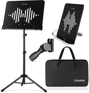 CAHAYA Sheet Music Stand Portable with Carrying Bag Metal Table Top Book Stand Laptop Stand Tablet Stand CY0233