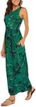 Hount Maxi Dress for Women Beach Vacation Bohemian 2024 Floral Dress 12 M