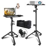 PPH-Sisy Projector Stand with Wheels,Foldable Laptop Tripod Adjustable Height Projector Tripod Stand 29 to 73 Inch with Removable Mouse Tray and Phone Holder for Office ,Home, DJ Racks