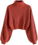 ZAFUL Women's Cropped Turtleneck Sw