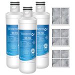 Waterdrop LT1000PC ADQ747935 MDJ64844601 Refrigerator Water Filter and Air Filter, Replacement for LG® LT1000P®, LMXS28626S, LFXS26973S, Kenmore 46-9980, ADQ74793501, ADQ74793502 and LT120F®, 3 Combo