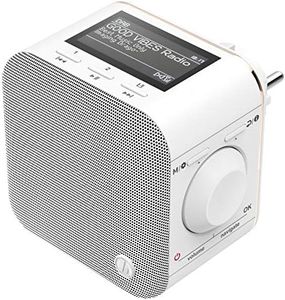 Hama DR40BT-PlugIn Portátil Analógico y digital Blanco - Radio (Portátil, Analógico y digital, DAB,DAB+,FM, LCD, USB Type-A, Bluetooth/AUX in 3.5 mm,adecuado para el enchufe,Blanco)