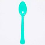 Amscan 9915409-207 - Pastel Mint Green Eco-Friendly Re-usable Dishwasher Safe Plastic Party Spoons - 24 Pack