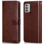 WOW IMAGINE Shock Proof Flip Cover Back Case Cover for Nokia G42 5G (Flexible | Leather Finish | Card Pockets Wallet & Stand | Chestnut Brown)