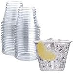 50 Clear Plastic Cups | 9 oz Plastic Cups | Disposable Cups | PET Clear Cups | Plastic Wine Glasses | Clear Plastic Party Cups