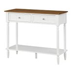 Convenience Concepts 6050419DFTW French Country Hall Table, Driftwood/White