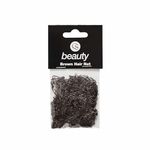 2 X Nylon Sleep-In Hair Nets (Dark Brown) With Elastic Edge - Stretch To Fit - By CS Beauty