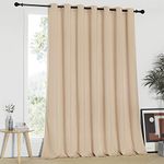 NICETOWN Sliding Door Room Divider Curtain, Blackout Patio Door Curtain Panels, Privacy Thermal Window Treatment Drape for Department with (Biscotti Beige, W100 x L95)