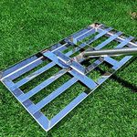 Lawn Leveling Rake 30x10in, 304 Stainless Steel Lawn Leveler with Height adjustable 26-77in Handle Rakes, Soil Leveling Tool Lawn Leveler for Yard Garden Golf Course Ease Level Soil Sand Dirt Surfaces