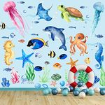 7 Sheets Ocean Fish Wall Stickers, 