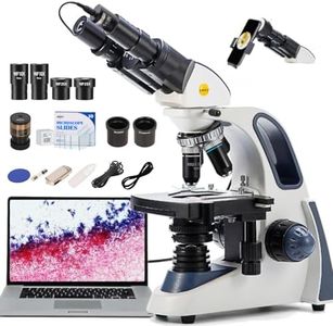 SWIFT SW380B Binocular Compound Microscope,40X-2500X with 2.0MP Camera,100pcs Microscope Slides,Microscope Kit for Students School Lab