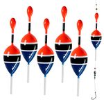 Slip Bobbers for Fishing Saltwater Freshwater 1/6oz 1.6"x4.8" Slip Fishing Bobbers Drift Floats for Crappie Panfish Bass Trout 5Pcs/Set