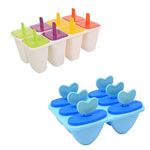 Unequetrend ice Cream, Candy Box,Kulfi Maker Moulds Plastic Ice Cube Tray Multicolor (Pack of2)