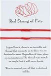 Kaushey loom & craft® Handmade Good Luck 7 Knots Red String of Fate Bracelet Set Kabbalah Thread Rope Protection for Women Men Girl Friends Couples Long Distance Relationship.