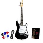 LyxPro CS 39” Electric Guitar Kit for Beginner, Intermediate & Pro Players with Guitar, Amp Cable, 6 Picks & Learner’s Guide | Solid Wood Body, Volume/Tone Controls, 5-Way Pickup - Black