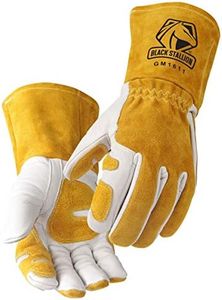 Revco GM1611 Top Grain Leather Cowhide MIG Welding Gloves with Reinforced Palm & Thumb and Index Finger, Seamless Forefinger, 5" Cuff For Extra Protection (Extra Large)