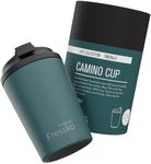 made by Fressko| Reusable Stainless Steel Coffee Cup-Emerald|12oz 340ml|Double Walled Insulated Travel Mug|Easy Clean Leak Proof Lid