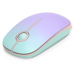 Seenda Wireless Mouse, 2.4GHz Silent Mouse with USB Receiver, 18 month battery life, 1600 DPI Optical Tracking, Portable Computer Mice for Laptop PC Notebook- Blue gradient Purple