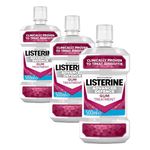 Listerine Advanced Defence Gum Treatment Mouthwash 500ml (Pack of 3)